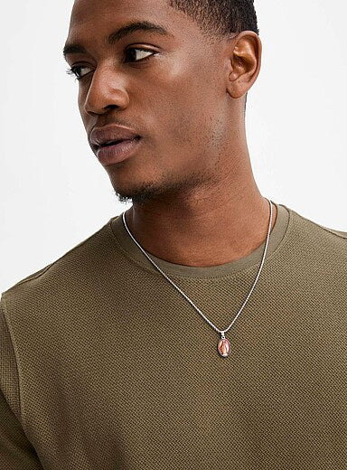 ESCOBAR-Herringbone-textured T-shirt
