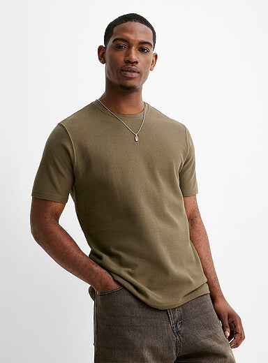 ESCOBAR-Herringbone-textured T-shirt