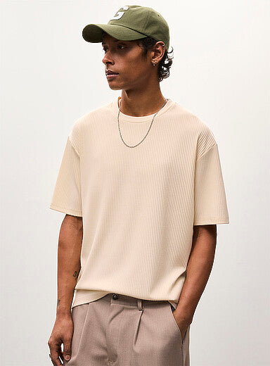 ESCOBAR-Ribbed boxy T-shirt