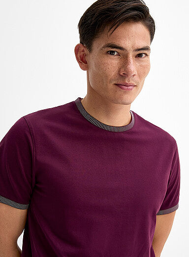 ESCOBAR-cotton knit-edging T-shirt