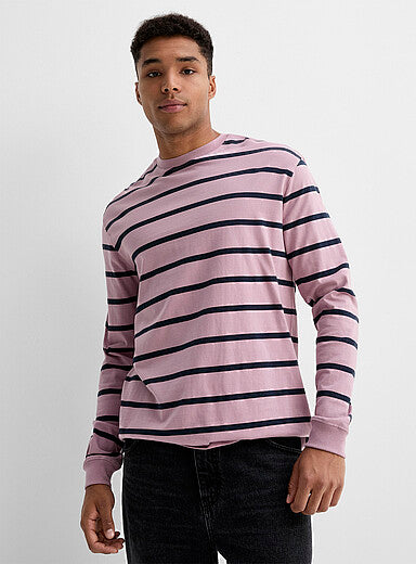 ESCOBAR-Two-tone stripe T-shirt