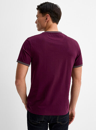 ESCOBAR-cotton knit-edging T-shirt