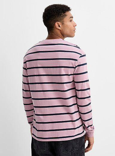 ESCOBAR-Two-tone stripe T-shirt
